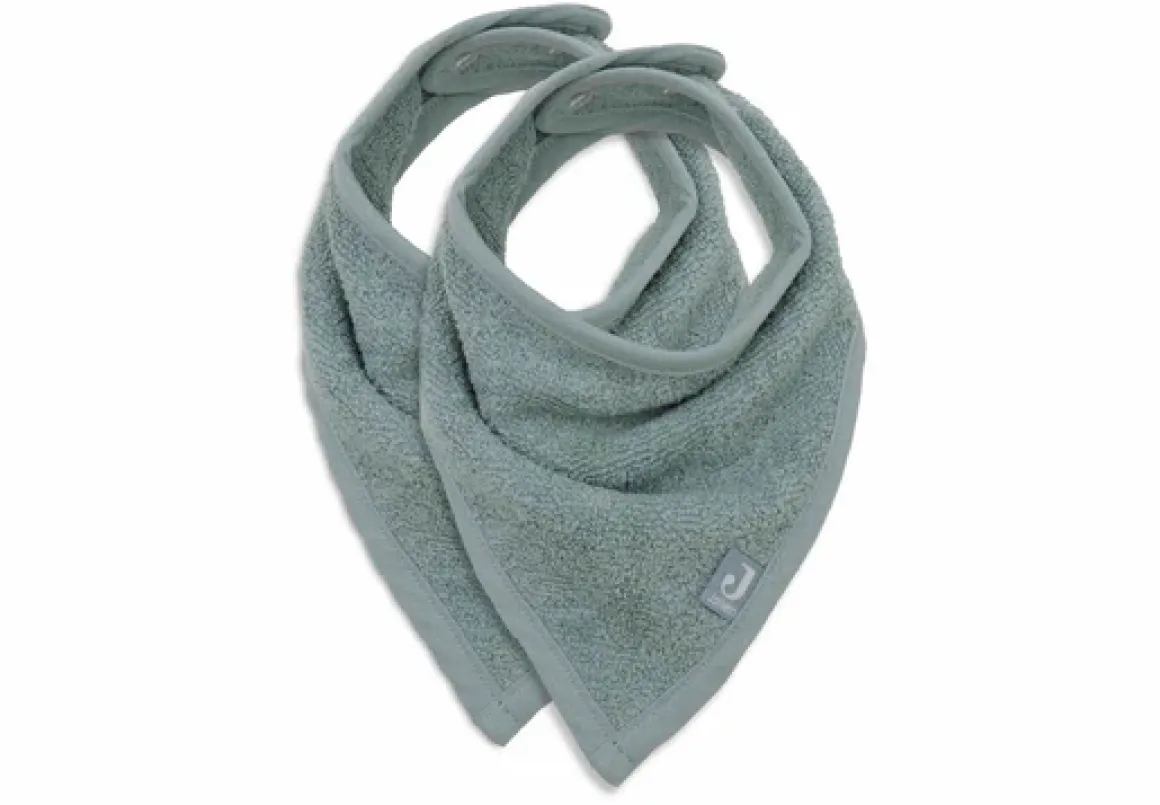 Jollein Bandana Slabbetjes Badstof Sea Green 2 Stuks