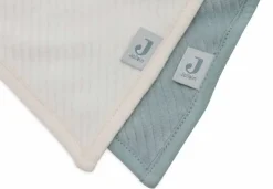 Jollein Bandana Slabbetjes Velvet Rib Sea Green Ivory 2 Stuks