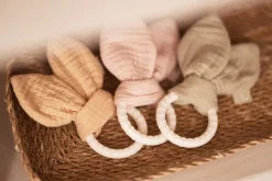 Jollein Bijtring Siliconen Bunny Ears Wild Rose