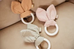 Jollein Bijtring Siliconen Bunny Ears Wild Rose