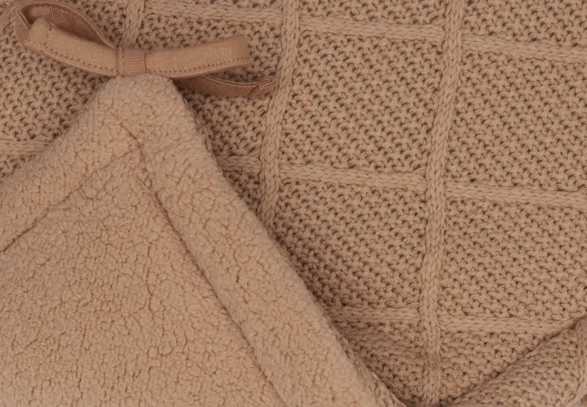 Jollein Boxbumper 180x30cm Check Knit Biscuit