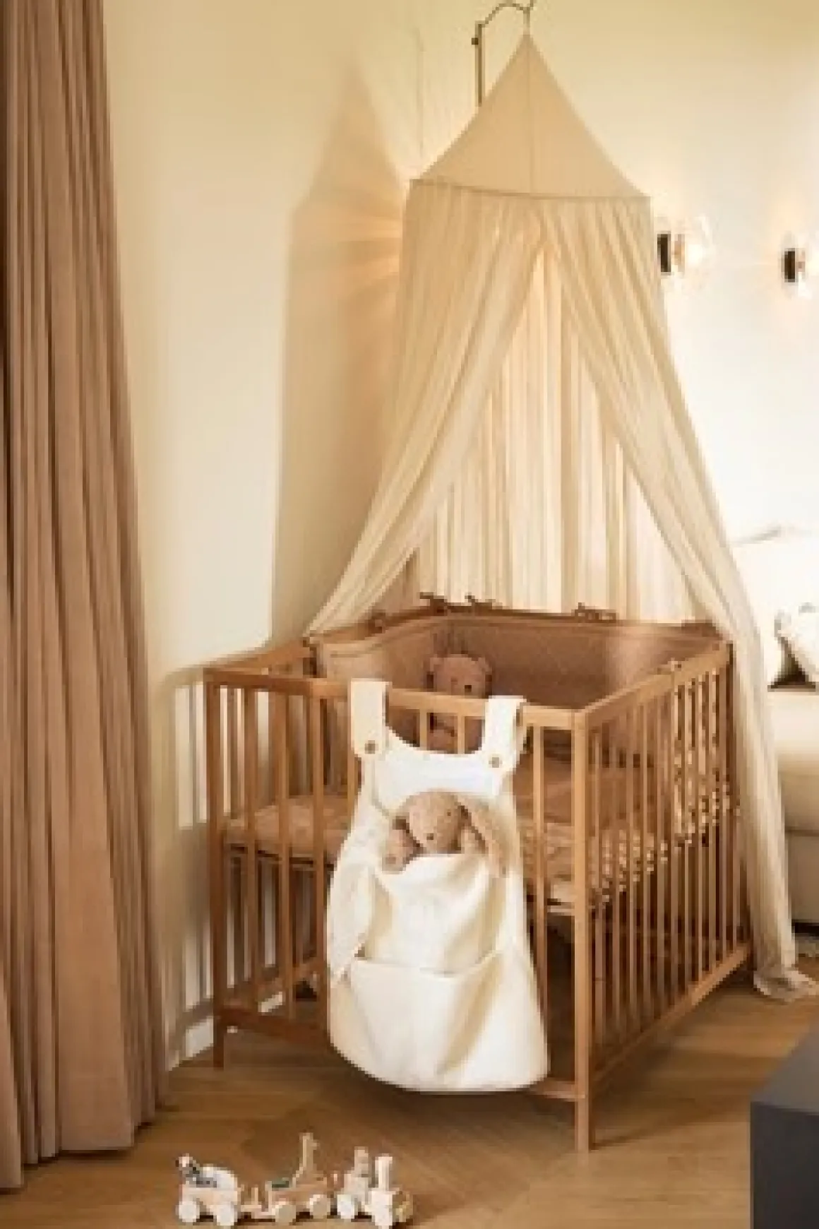 Jollein Boxbumper 180x30cm Check Knit Biscuit