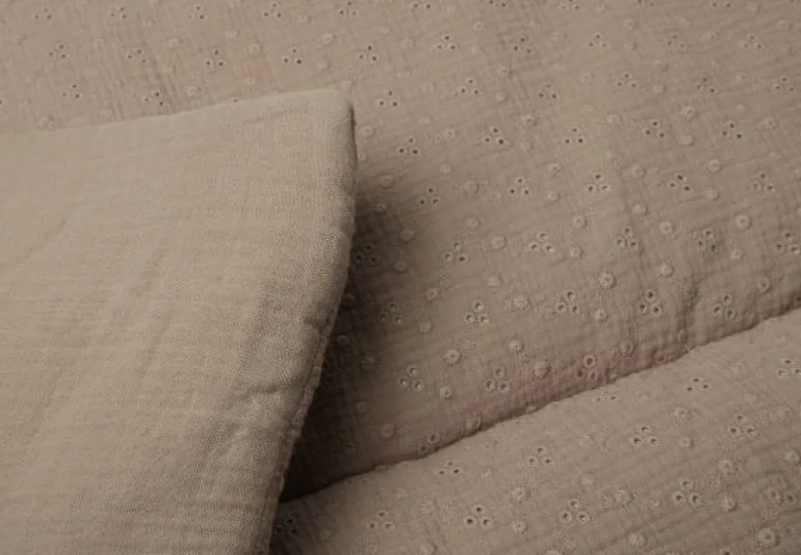 Jollein Boxkleed Embroidery Biscuit 75 x 95 cm