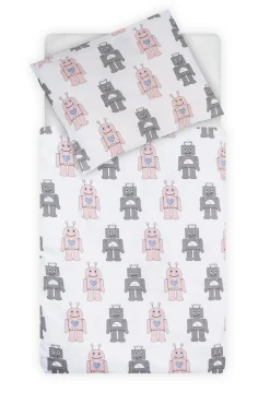Jollein Dekbedovertrek 140x200 Robot Pink