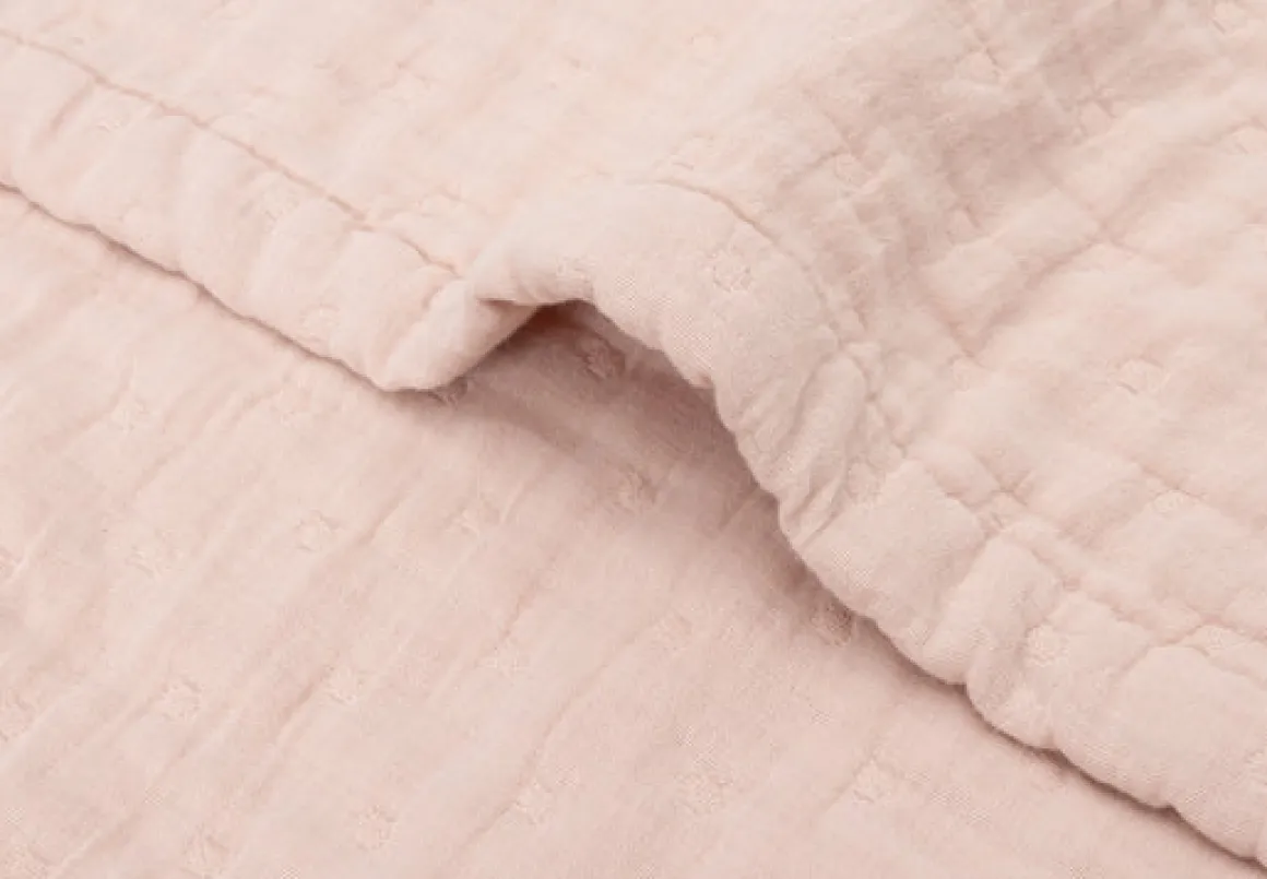 Jollein Deken Hydrofiel 75x100cm Jacquard Wild Rose GOTS