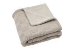 Jollein Deken Ledikant 100x150cm Box Knit Warm Sand/Velvet