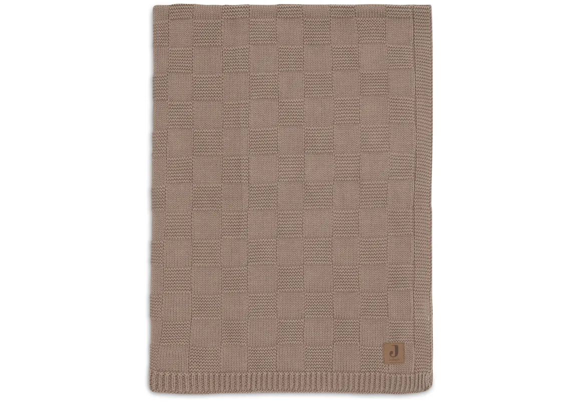 Jollein Deken Ledikant 100x150cm Box Knit Milky Coffee