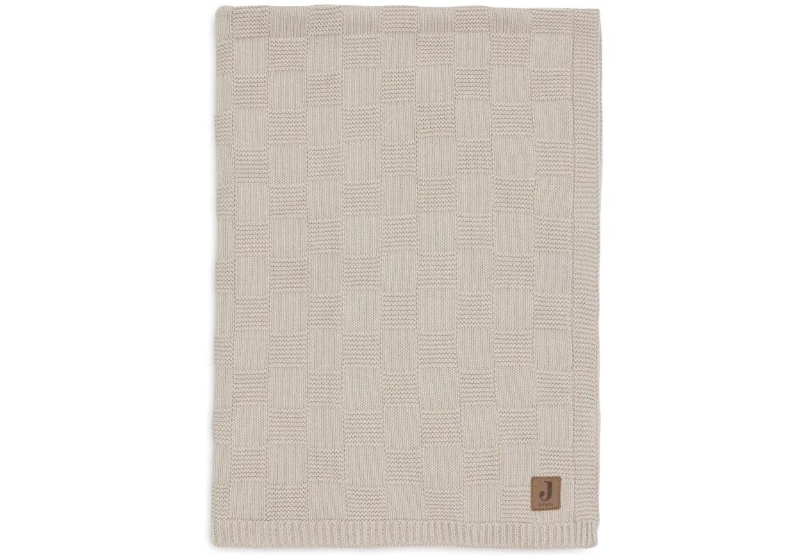 Jollein Deken Ledikant 100x150cm Box Knit Warm Sand