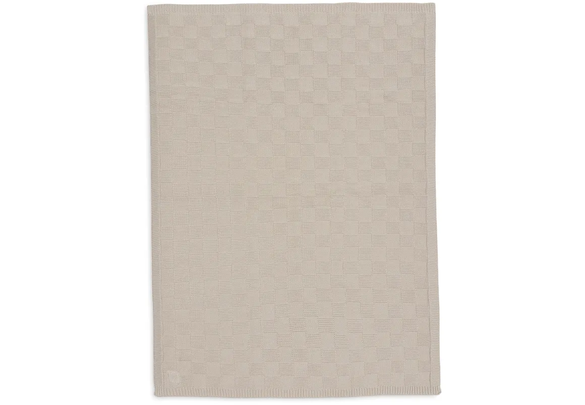 Jollein Deken Ledikant 100x150cm Box Knit Warm Sand