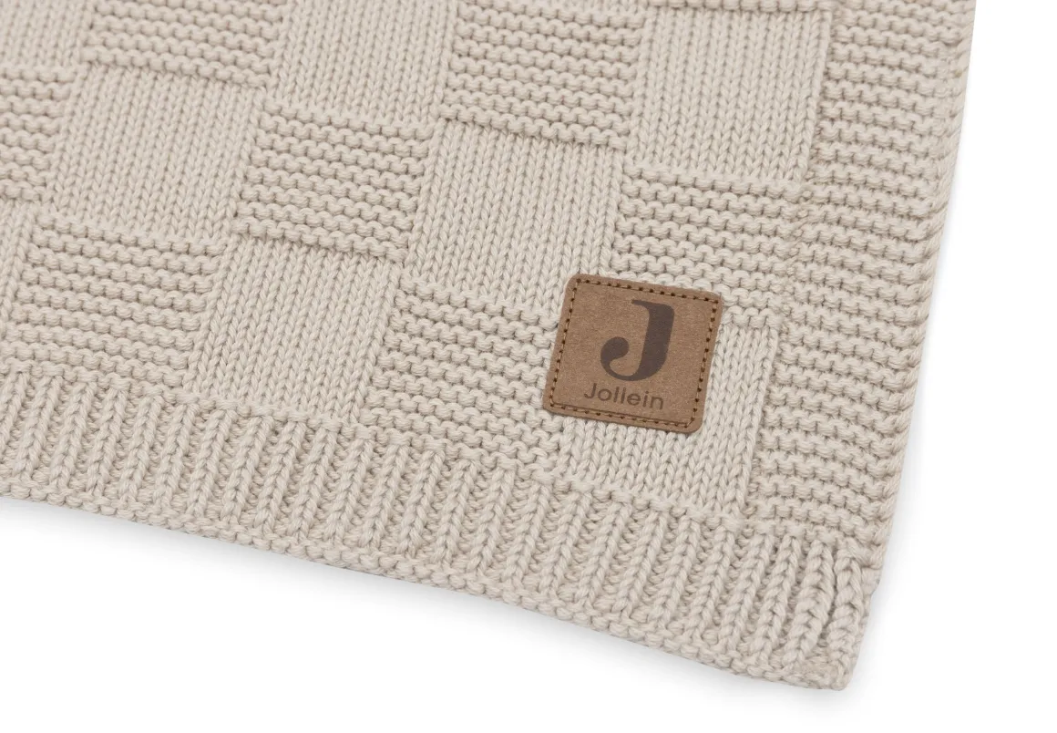 Jollein Deken Ledikant 100x150cm Box Knit Warm Sand