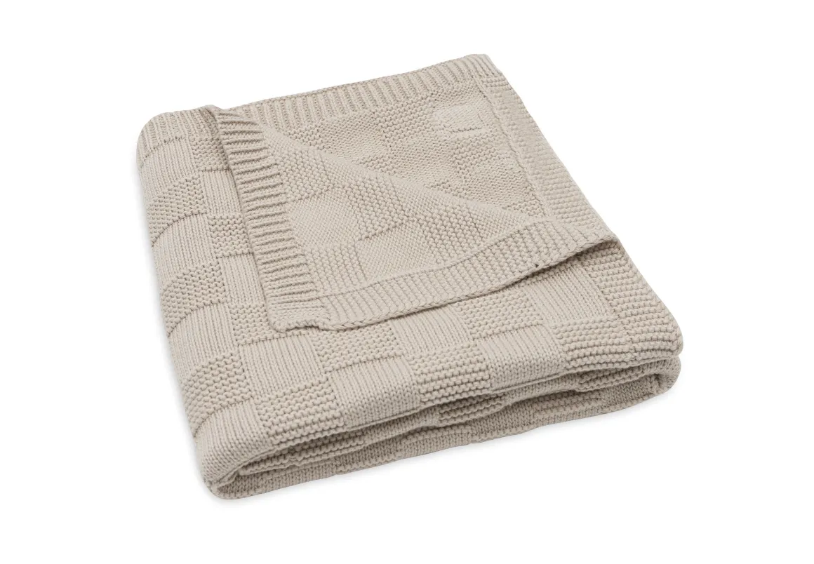 Jollein Deken Ledikant 100x150cm Box Knit Warm Sand