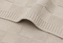 Jollein Deken Ledikant 100x150cm Box Knit Warm Sand