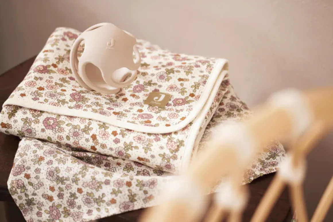 Jollein Deken Wieg Jersey 75x100cm Retro Flowers