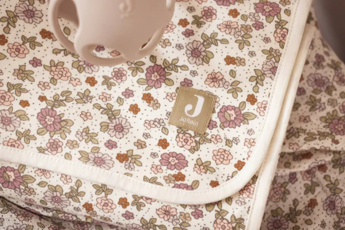 Jollein Deken Wieg Jersey 75x100cm Retro Flowers