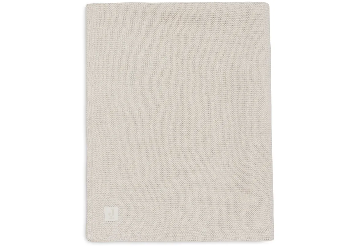 Jollein Deken Wieg 75x100cm Basic Knit Oatmeal/Velvet