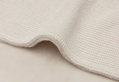 Jollein Deken Wieg 75x100cm Basic Knit Oatmeal/Velvet