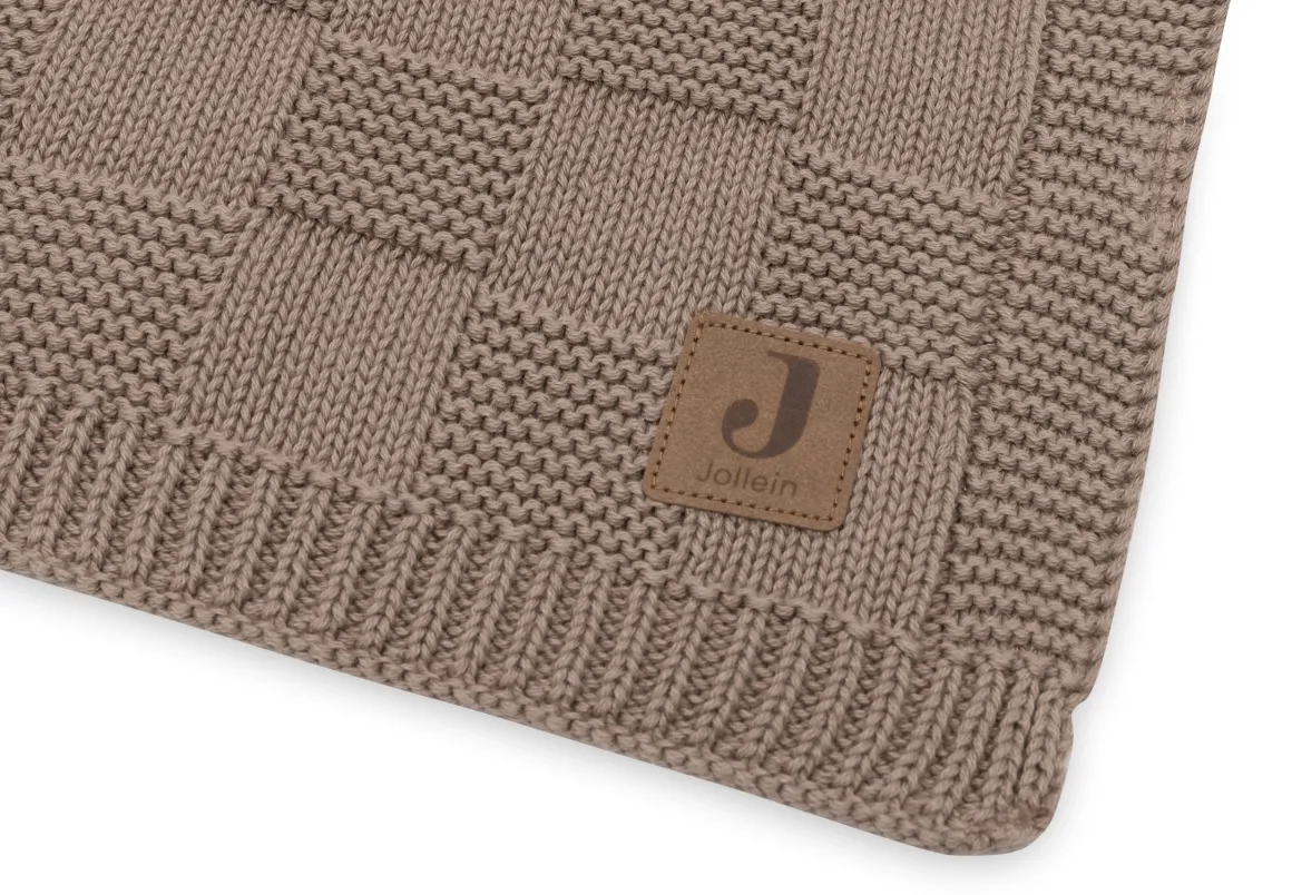 Jollein Deken Wieg 75x100cm Box Knit Milky Coffee