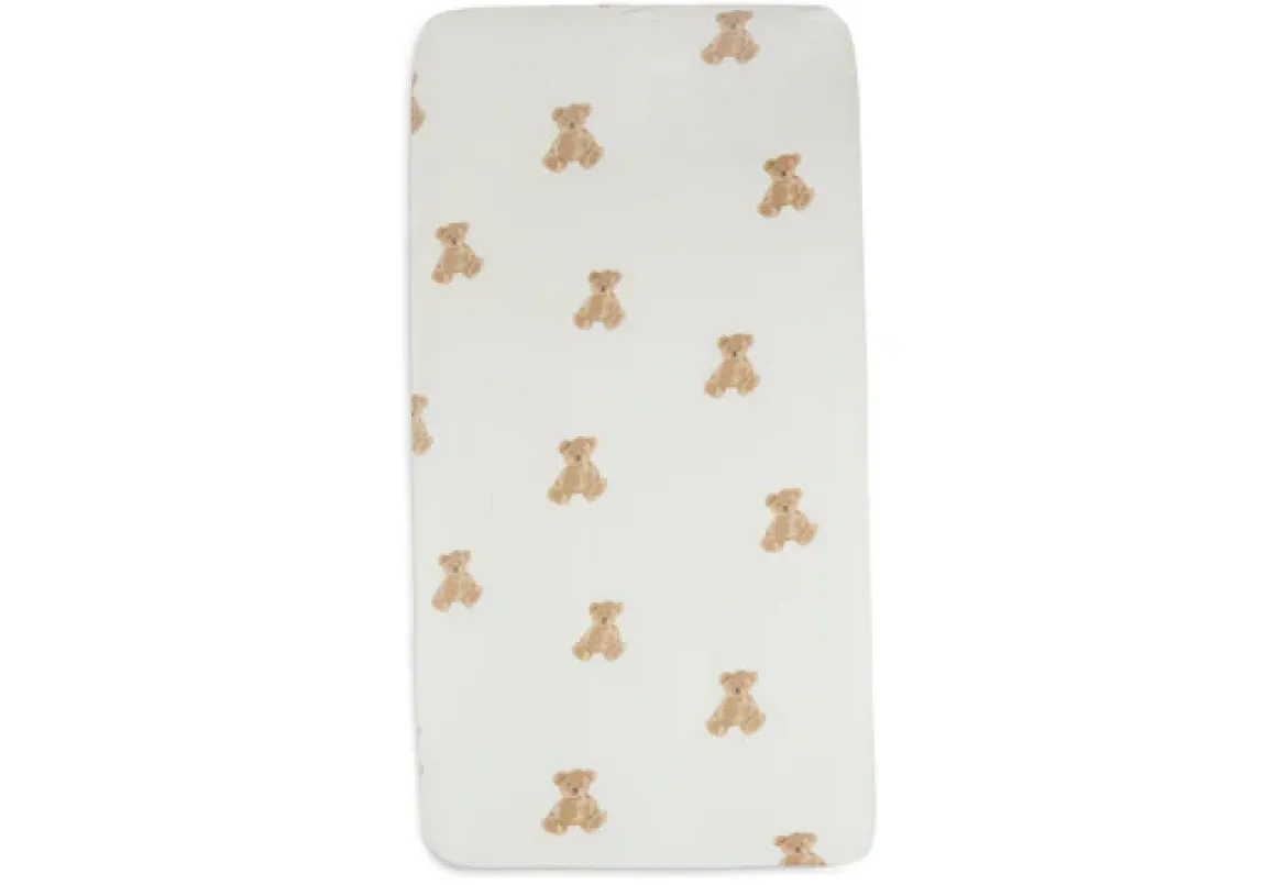 Jollein Hoeslaken Jersey 70/75 x 140/150 cm Teddy Bear