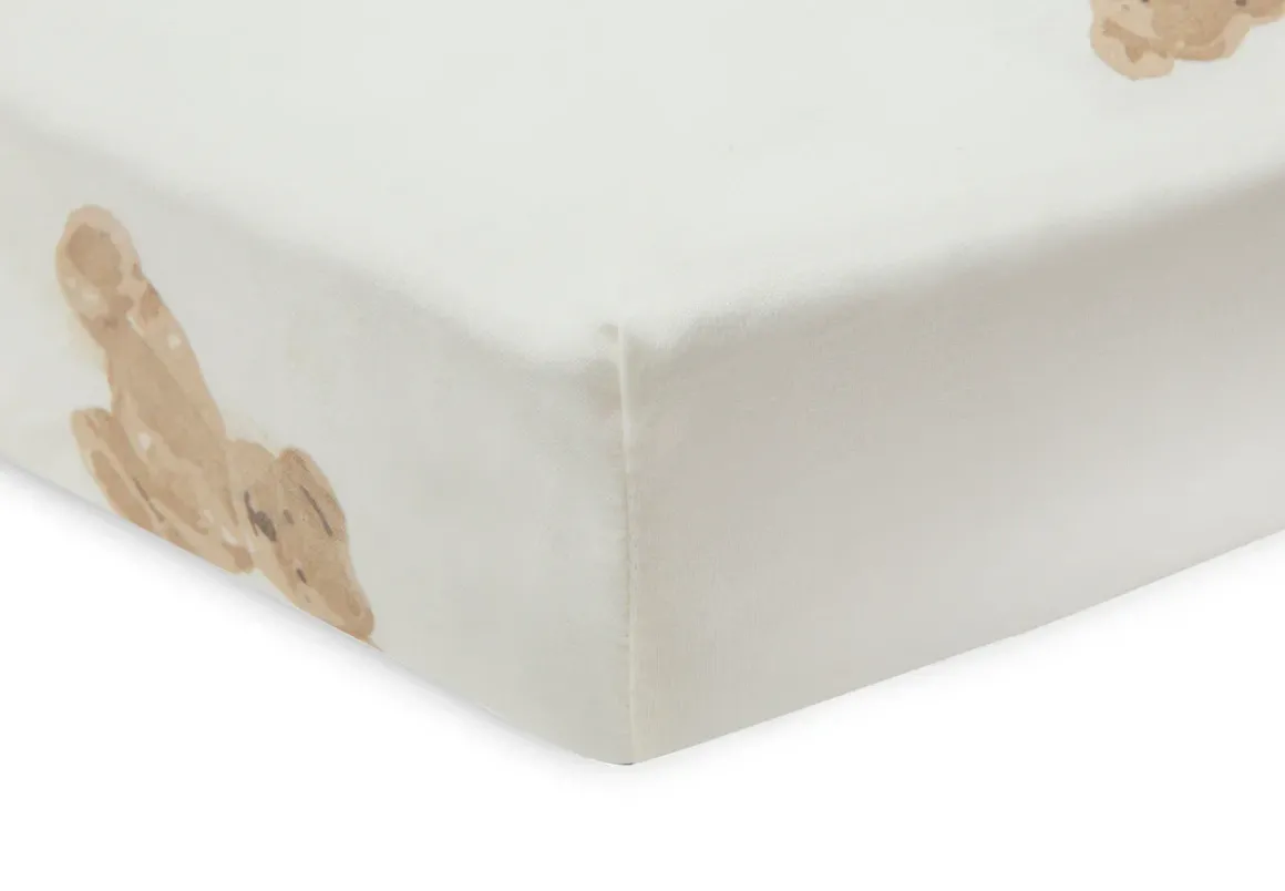 Jollein Hoeslaken Jersey 70/75 x 140/150 cm Teddy Bear