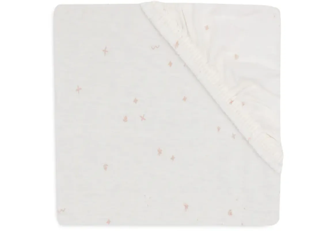 Jollein Hoeslaken Jersey 60x120 cm Twinkling Wild Rose