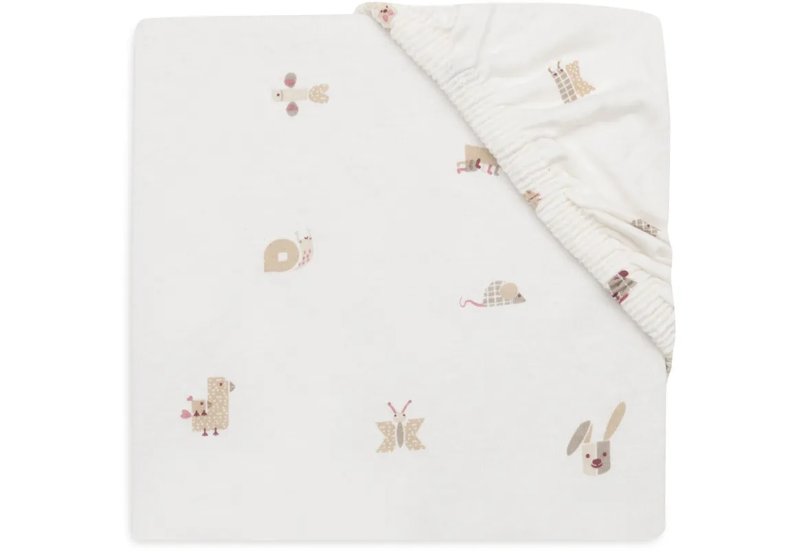Jollein Hoeslaken Jersey 40/50x80/90cm Animal Friends