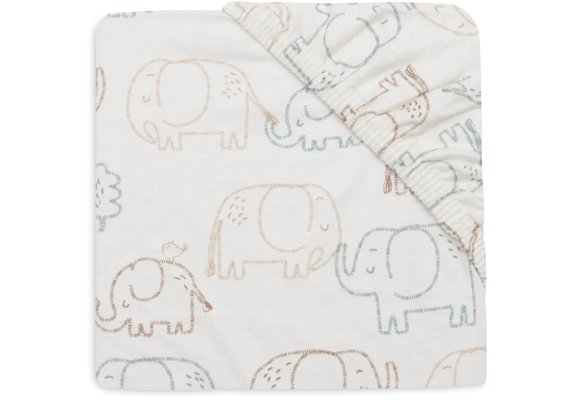 Jollein Hoeslaken Jersey 60x120cm Elephant Tales