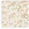Jollein Hoeslaken Jersey Meegroei Ledikant 70 x 140 cm Animals Nougat
