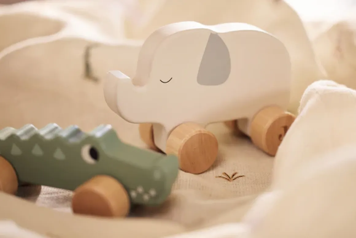 Jollein Houten Olifant op Wielen Jungle Jambo