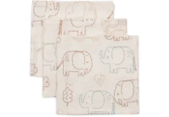 Jollein Hydrofiel Monddoekje 31x31cm Elephant Tales - 3 Stuks