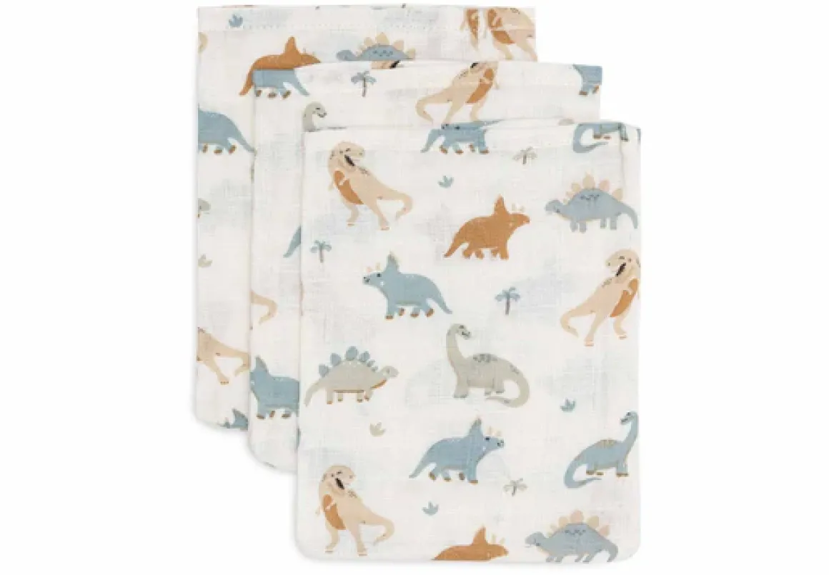 Jollein Hydrofiel Washandje 15x20cm Roarsome (3pack)