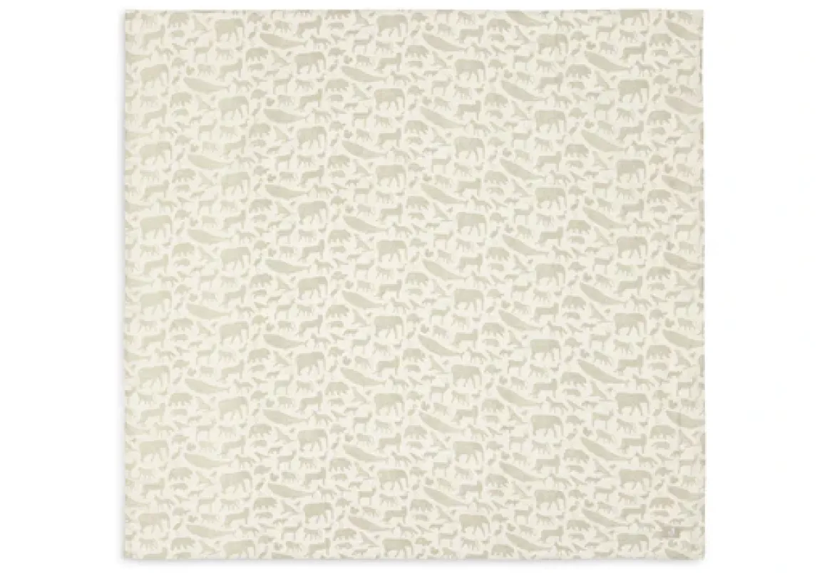 Jollein Hydrofiele Doek Large 115x115cm Animals Olive Green (2pack)