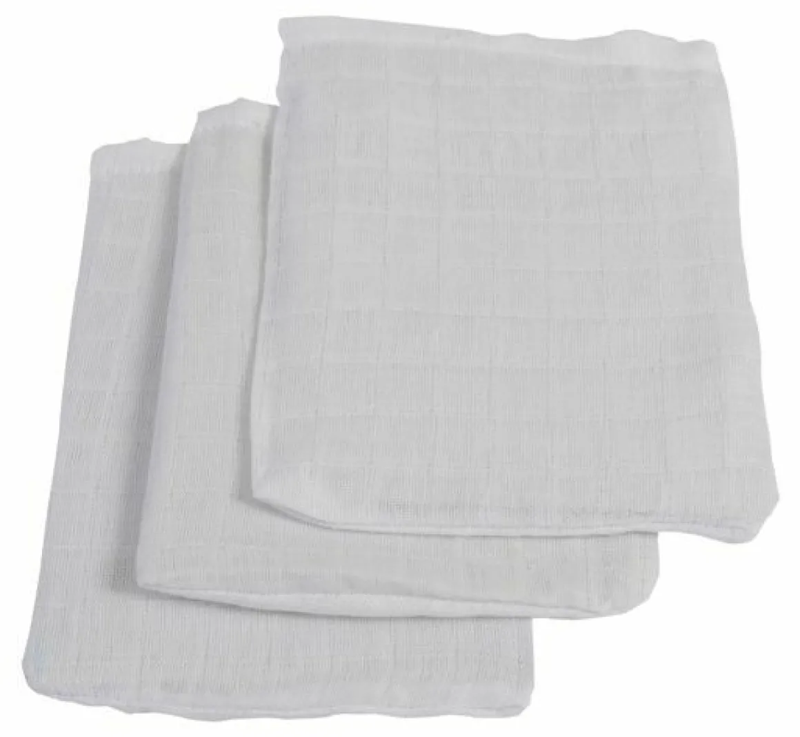 Jollein Hydrofiele Washandjes Wit 3 Stuks