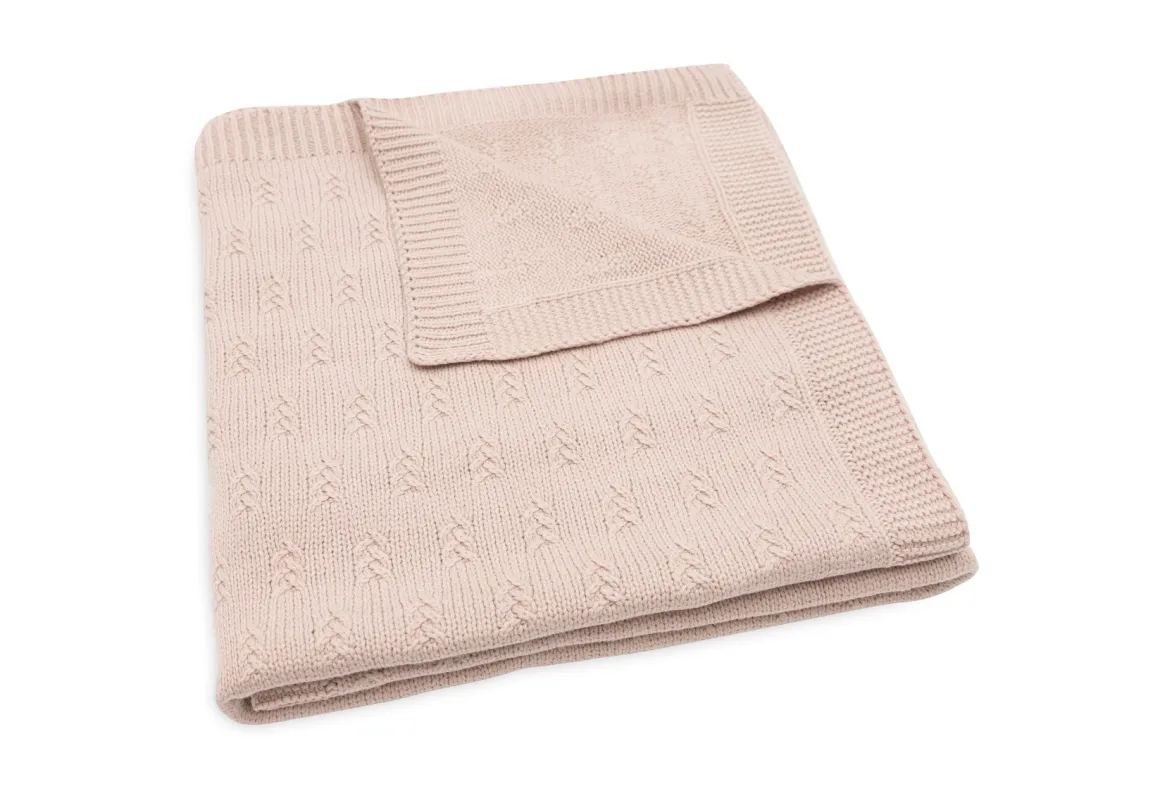 Jollein Ledikant Deken 100 x 150 cm Grain Knit Wild Rose