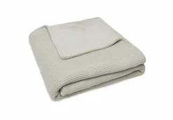 Jollein Ledikant Deken Basic Knit Nougat/Fleece 100 x 150 cm