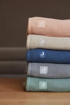 Jollein Ledikant Deken Basic Knit Nougat/Fleece 100 x 150 cm