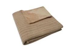 Jollein Ledikant Deken Velvet Pure Knit Biscuit 100 x 150 cm