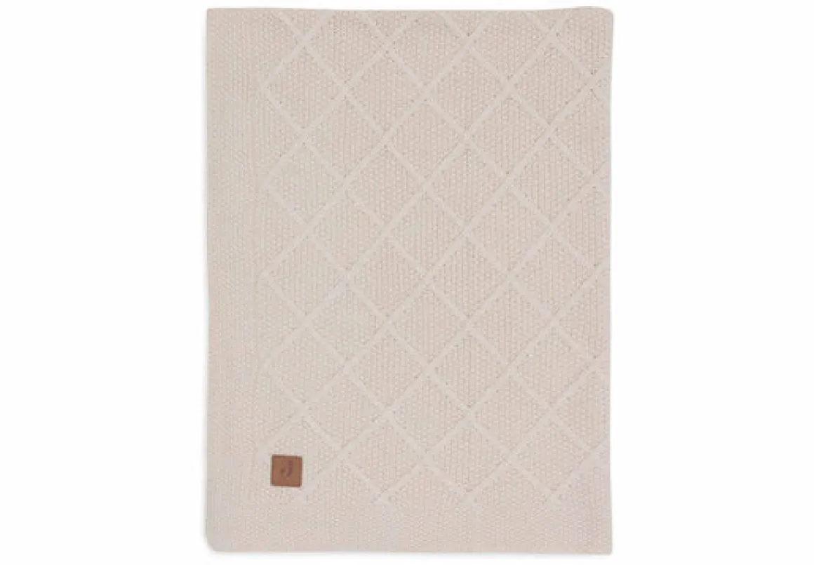 Jollein Ledikantdeken 100 x 150 cm Check Knit Oatmeal