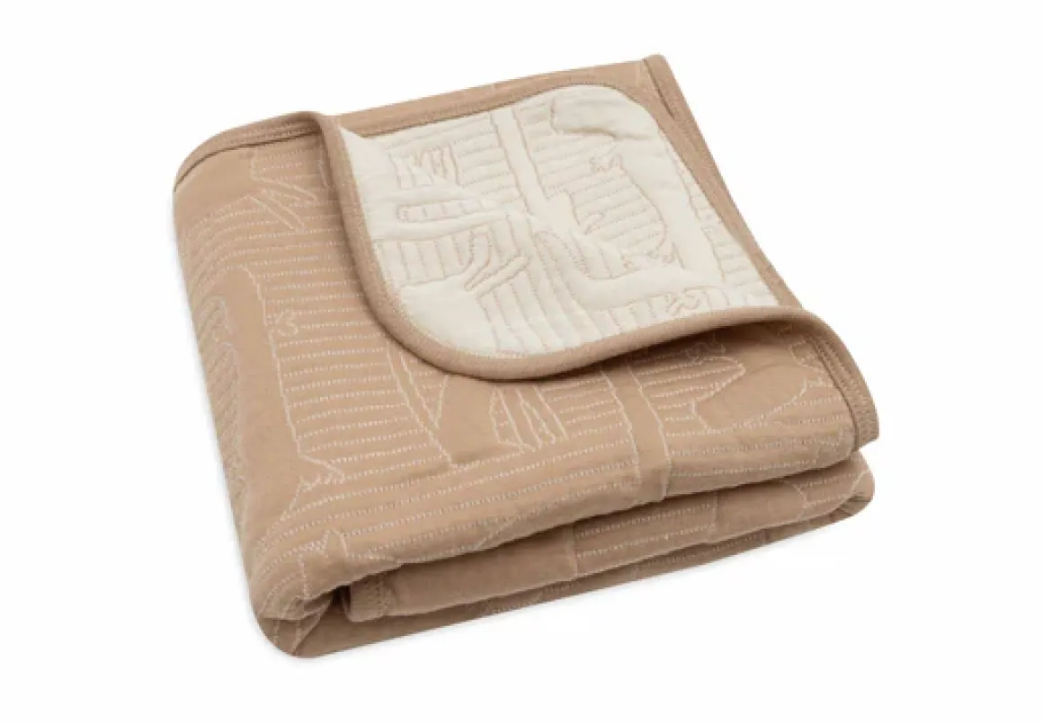 Jollein Ledikantdeken 100 x 150 cm Jungle Jambo Biscuit/Oatmeal