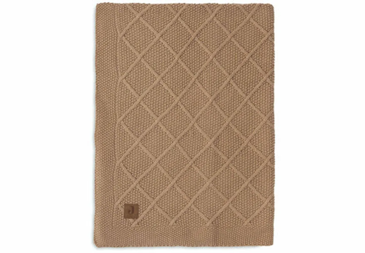 Jollein Ledikantdeken 100 x 150 cm Check Knit Biscuit