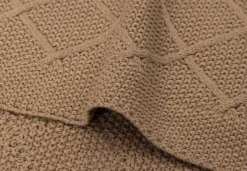 Jollein Ledikantdeken 100 x 150 cm Check Knit Biscuit