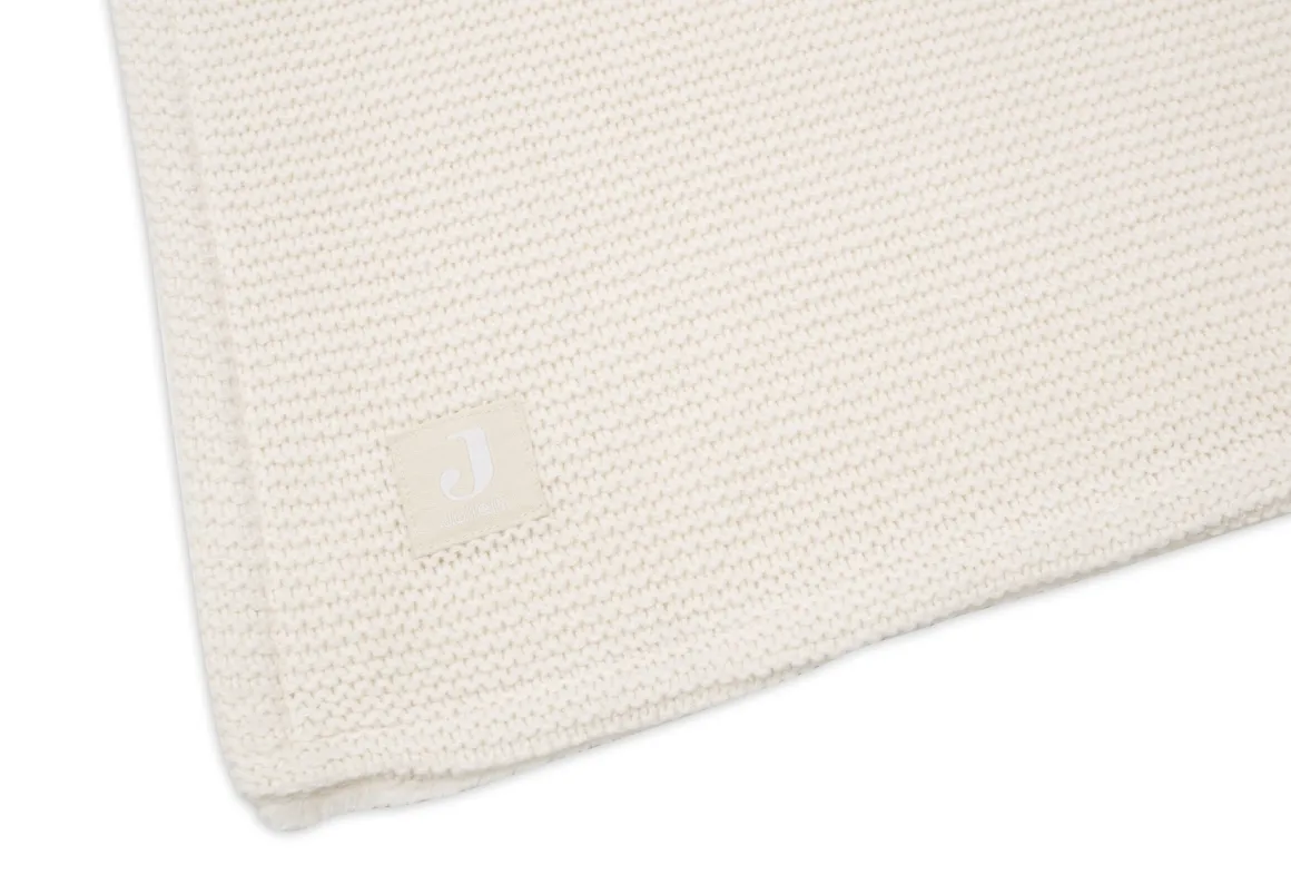Jollein Ledikantdeken 100 x 150 cm Basic Knit Ivory Coral Fleece