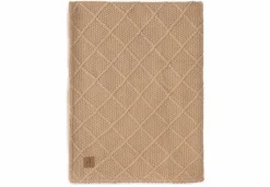 Jollein Ledikantdeken 100 x 150 cm Check Knit Biscuit/Teddy Fleece