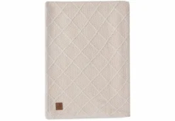 Jollein Ledikantdeken 100 x 150 cm Check Knit Oatmeal/Teddy Fleece