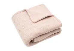 Jollein Ledikantdeken 100 x 150 cm Grain Knit Wild Rose/Velvet