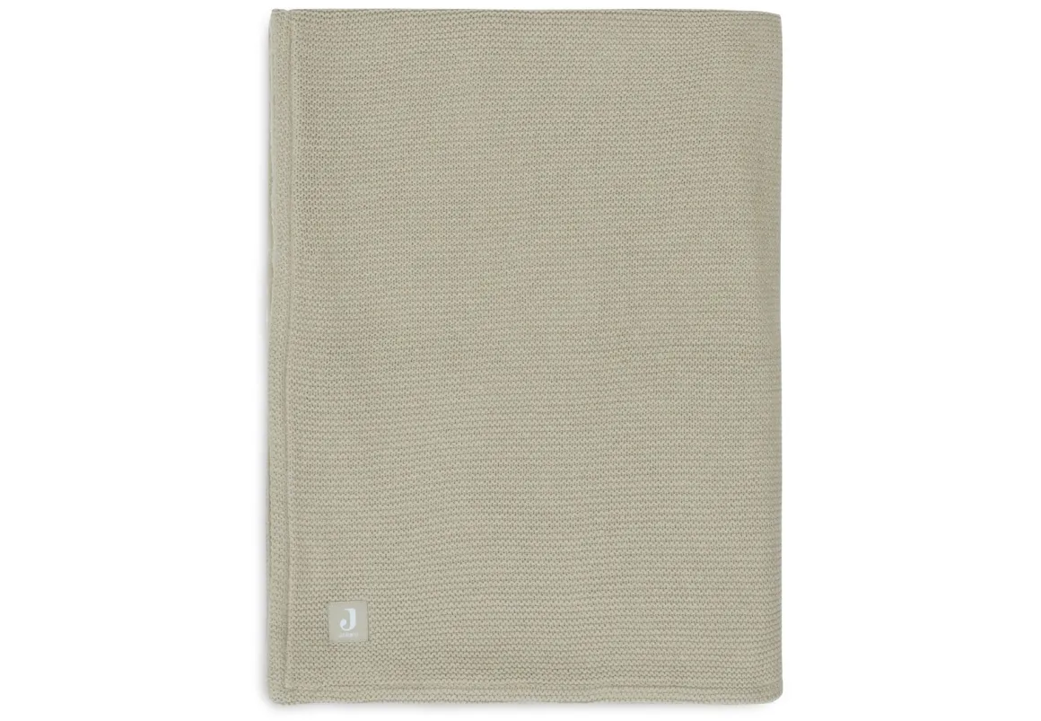 Jollein Ledikantdeken 100 x 150 cm Basic Knit Olive Green Fleece