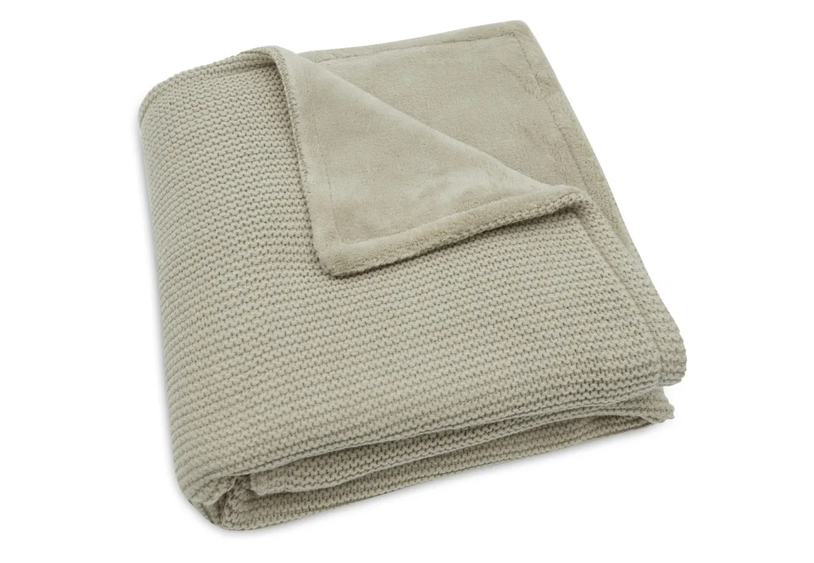 Jollein Ledikantdeken 100 x 150 cm Basic Knit Olive Green Fleece