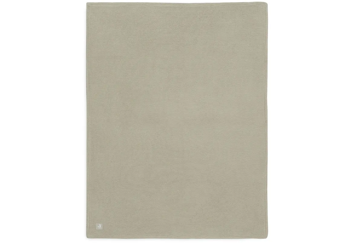 Jollein Ledikantdeken 100 x 150 cm Basic Knit Olive Green Fleece