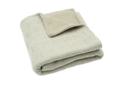 Jollein Ledikantdeken 100 x 150 cm Grain Knit Olive Green Velvet