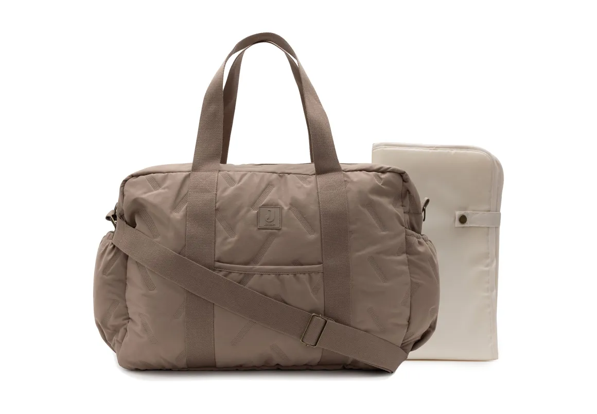 Jollein Luiertas Embossed Lily Milky Coffee