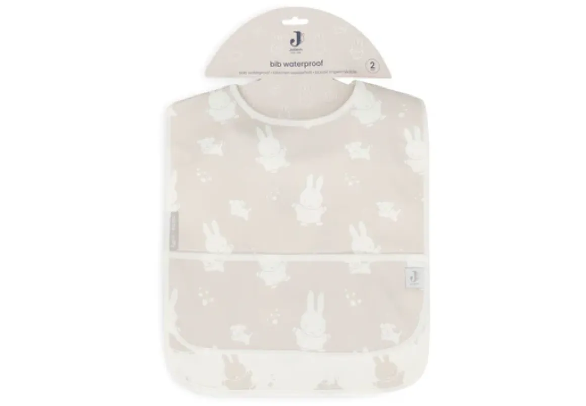 Jollein Slab Waterproof Miffy & Snuffy Nougat (2pack)